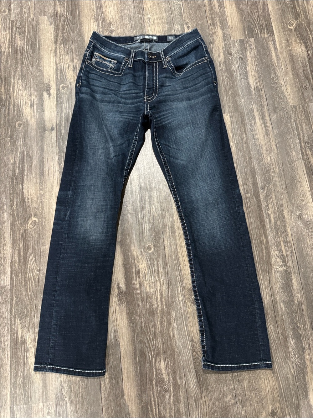 BKE Men's Dark Indigo Straight Jake Jeans